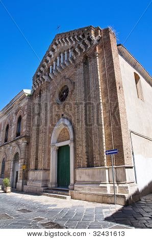 Kostel St. Leonardo. Lucera. Puglia. Itálie.