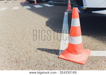 Barrier. Passage Is Closed. Driveway Closed. Entry Is Prohibited. Protected And Restricted Area, Lim