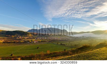 Sunny Morning At Piatra Secuiului (szekelyko) In Trascau Mountains, Transylvania, Romania
