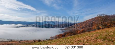 Above The Clouds In Valisoara Gorges In Apuseni Mountains, Transylvania, Romania