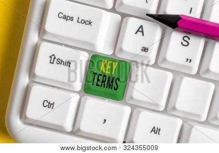 Word Writing Text Key Terms. Business Concept For Words That Can Help A Demonstrating In Searching I