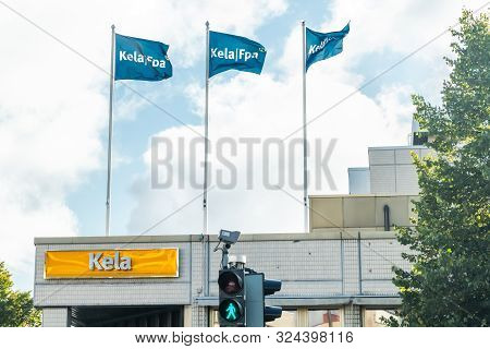 Kouvola, Finland - 22 September 2019: Office Of Kela. Kela Is Finnish Social Insurance Institution.