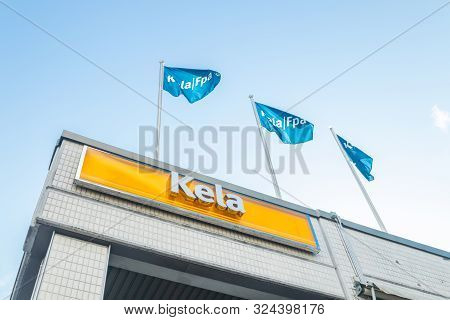Kouvola, Finland - 22 September 2019: Office Of Kela. Kela Is Finnish Social Insurance Institution.