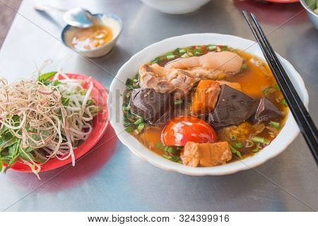 Popular Vietnamese Street Food Crab Noodle Dish, Bun Rieu