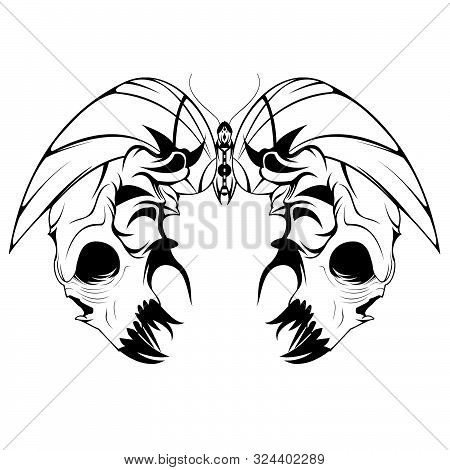Skull Of A Deadly Poison Flying Butterfly