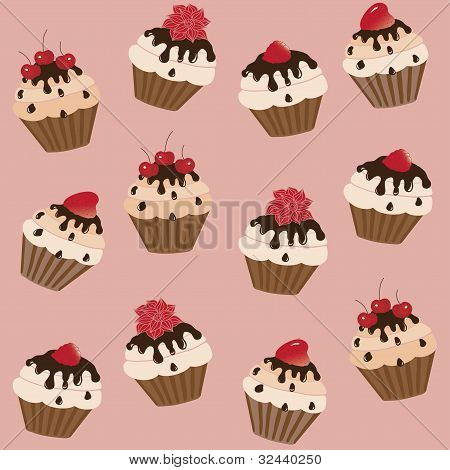 cupcake mønster