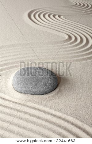 méditation spirituelle fond zen japonais jardin petits graviers et le sable concept de pureté bien-être ther