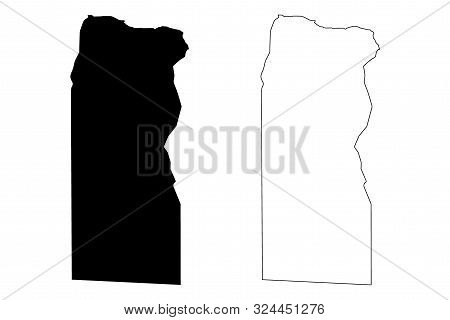 Butnan District (districts Of Libya, State Of Libya, Cyrenaica) Map Vector Illustration, Scribble Sk