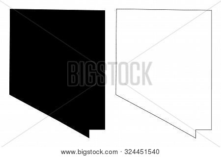 Kufra District (districts Of Libya, State Of Libya, Cyrenaica) Map Vector Illustration, Scribble Ske