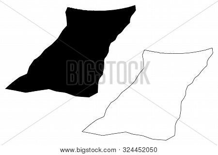 Zawiya District (districts Of Libya, State Of Libya, Tripolitania) Map Vector Illustration, Scribble