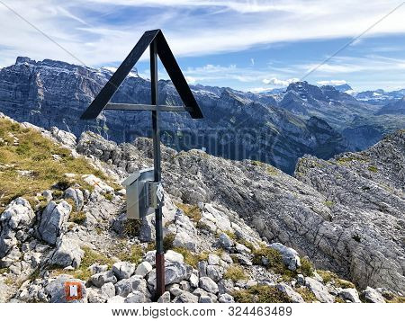 Mutteristock Mountain Above The Wagital Valley (waegital Or Wägital) And Alpine Lake Wagitalersee (w