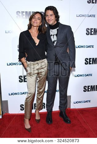LOS ANGELES - SEP 24:  Polly Draper and Nat Wolff arrives for the 'Semper Fi' Hollywood Premiere on September 24, 2019 in Hollywood, CA                