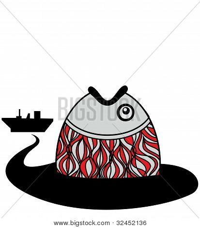 vandforurening. Død af dyr og fisk.