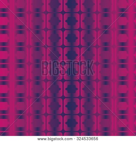 A Seamless Vector Abstract Geometric Pattern With Pink Violet And Navy Blue Colored Gradient. Surfac