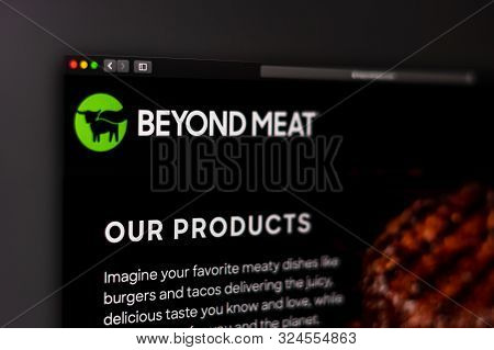 Tallinn/estonia - September 27, 2019: Beyond Meat Company Website Homepage. Close Up Of Beyond Meat 