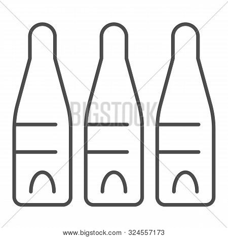 Ampoules Thin Line Icon. Medical Ampoule Vector Illustration Isolated On White. Ampul Outline Style 