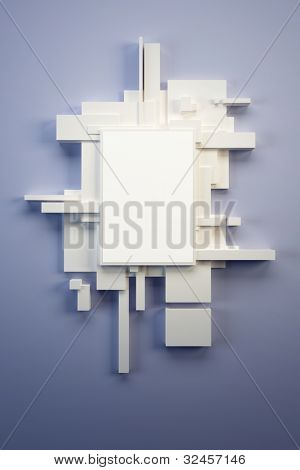 abstrakt kunst comosition, 3d render