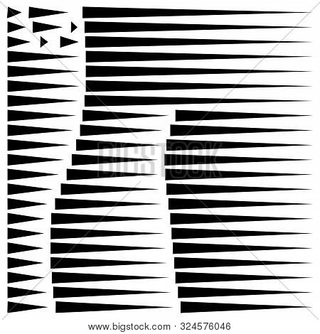 Dynamic Dashed, Segmented Lines Pattern. Irregular Stripes. Straight Parallel Streaks, Strips Design