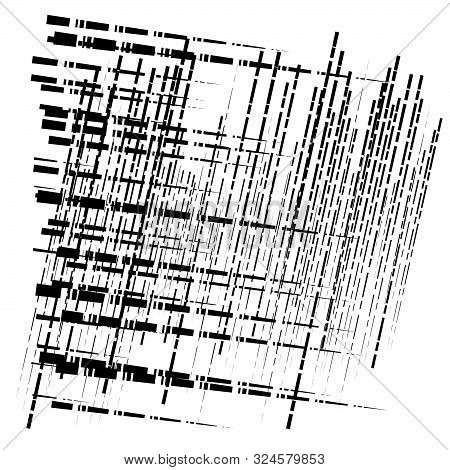 Grid, Mesh Abstract Geometric Pattern. Segmented Intersect Lines. Crossing Dynamic Stripes Texture.