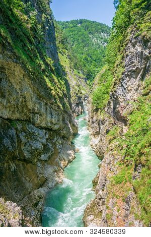 Lammerklamm Gorge In Salzkammergut Region Of Upper Austria