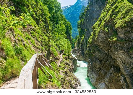 Lammerklamm Gorge In Salzkammergut Region Of Upper Austria