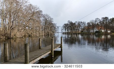 Landing Stage At A Lake Near Silkeborg, Denmark