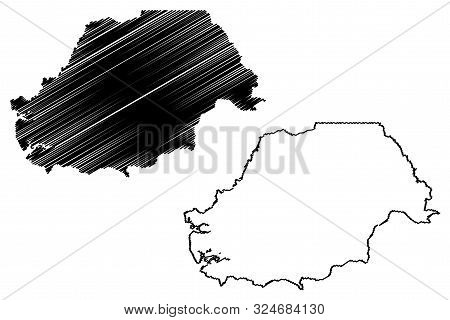 Northern Province (republic Of Sierra Leone, Salone) Map Vector Illustration, Scribble Sketch The No