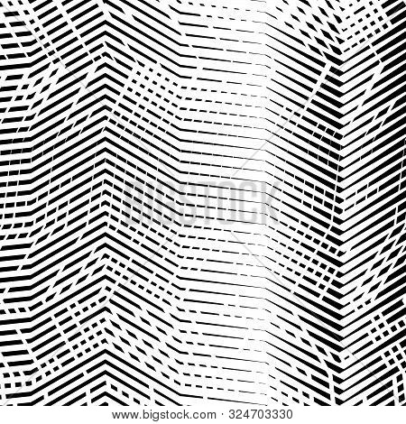 Abstract Geometric Mesh, Grid Pattern Of Interweaved, Interlocking Lines, Stripes. Cellular Matrix,