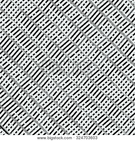 Interlace, Interlocking Lines. Curve, Flex Intersecting Lines Grid, Mesh. Interweaved Waving, Zig-za