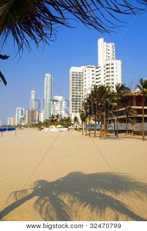 Høj stige bygninger Bocagrande Beach Cartagena Colombia-Sydamerika