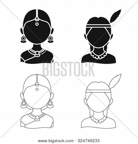 Vector Illustration Of Imitator And Resident Symbol. Set Of Imitator And Culture Vector Icon For Sto