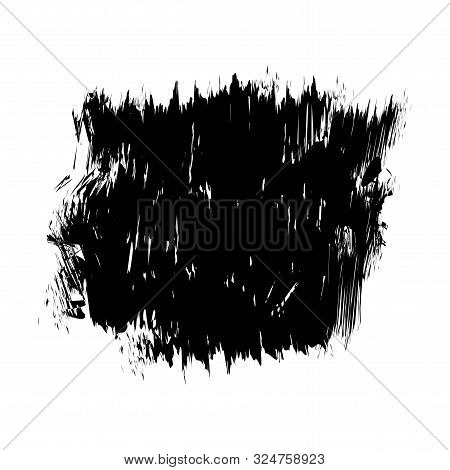 Black Dirty Spot. Place For Your Text. Template Frame. Vector Illustration