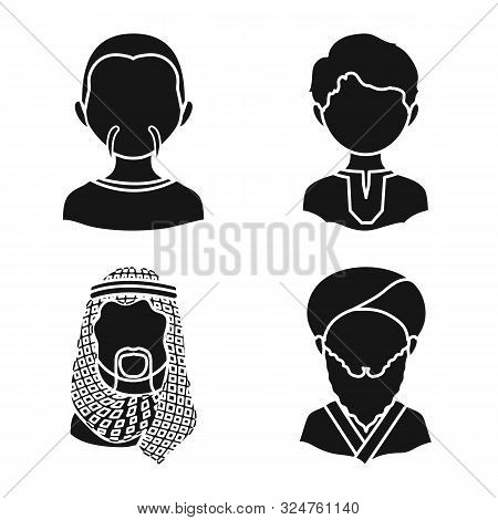 Vector Design Of Person And Culture Sign. Set Of Person And Race Stock Vector Illustration.