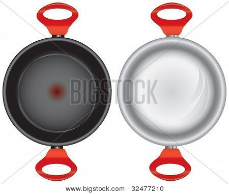 Satz Kasserollen