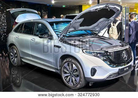Frankfurt-september 19:  Mercedes-benz Eqc 400  At The Frankfurt International Motor Show On Septemb