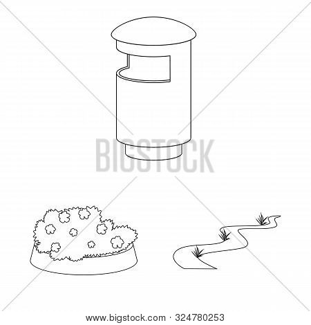 Isolated Object Of Landscape And Nature Symbol. Set Of Landscape And City Stock Vector Illustration.
