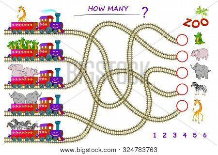 Logic Puzzle Game For Children With Labyrinth. Printable Worksheet For Math Textbook. Educational Pa