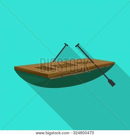 Isolated Object Of Boat And Vietnamese Icon. Set Of Boat And Water Stock Vector Illustration.