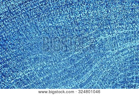 Ice Background With Marks From Skating And Hockey, Blue Texture