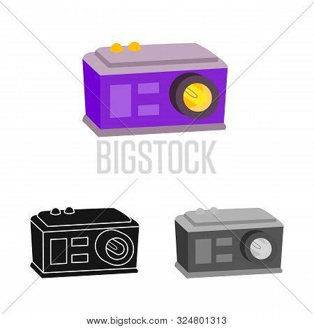 Isolated Object Of Spotlight And Photo Logo. Graphic Of Spotlight And Effect Vector Icon For Stock.