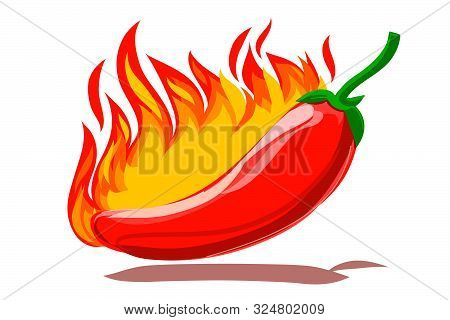Chili Burned With Fire Flame