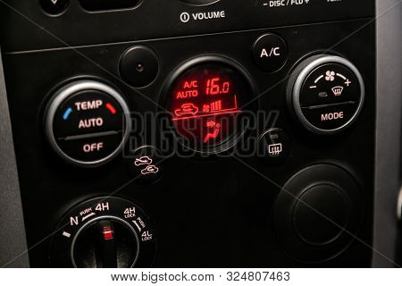Novosibirsk, Russia - September 07, 2019:  Suzuki Grand Vitara, Close Up Car Ventilation System And 