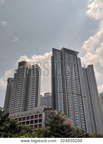 Jakarta, Indonesia - August 13, 2019: Tall Buildings In Slipi District.