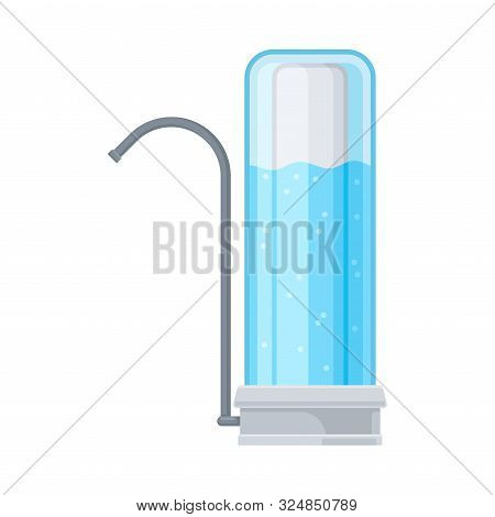 Portative Filter For Purifying Drinking Water In Tank Vector Illustration