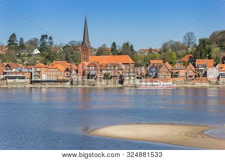 Lauenburg, Germany - April 16, 2019: Cityscape Of Lauenburg At The River Elbe In Schleswig-holstein,
