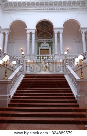 Leipzig, Germany - May 9, 2018: Main Hall Of University Library Albertina (bibliotheca Albertina) In
