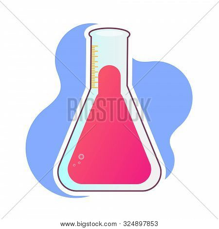 Beaker Glass Vector Illustration. Set Of Laboratory Equipment