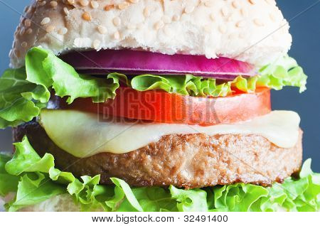 vegetarischer cheeseburger