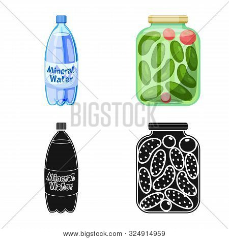 Vector Illustration Of Cooking And Sea Icon. Set Of Cooking And Baking Vector Icon For Stock.