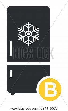 Freezer Cold Flat Icon Vector. Modern Smart Sign, Solid Pictogram Isolated On White Background